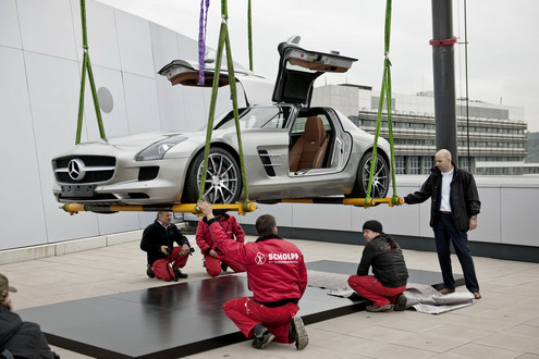 2010 SLS AMG in Mercedes Museum 2010 Mercedes SLS AMG Museum 1