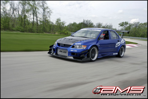 AMS Mitsubishi Evo IX Blue Demon 1 at AMS Performance Mitsubishi Evo Blue Demon