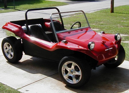 The Meyers Manx fiberglass dune buggies are widely used in Movies and often