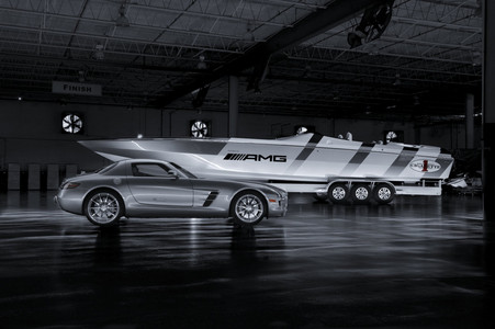 Cigarette Racing Boat Inspired By Mercedes SLS AMG Cigarette Racing Boat SLS