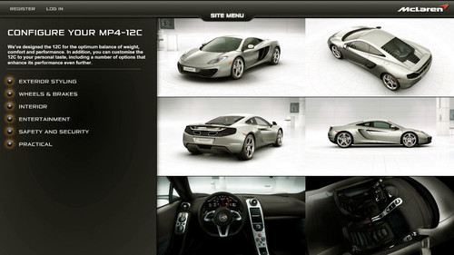 mclaren configurator mclaren configurator at McLaren MP4 12C Online Configurator Launched