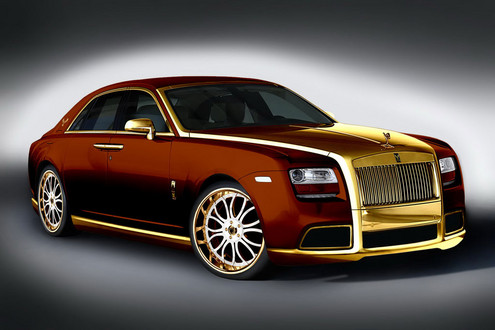 Golden Rolls Royce Ghost By Fenice Milano Fenice Gold Rolls Royce Ghost 1