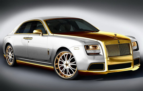 Golden Rolls Royce Ghost By Fenice Milano Fenice Gold Rolls Royce Ghost 3