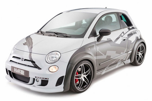Here's their take on Fiat 500 Abarth which gets a wide body kit 
