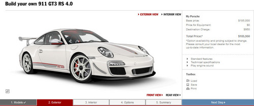 Porsche 911 Gt3 Rs 4 0 Online Customizer Launched