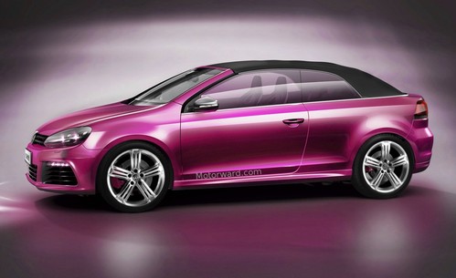 Volkswagen Golf GTI Cabrio Exclusive Rendering Golf GTI Cabrio Pink 1