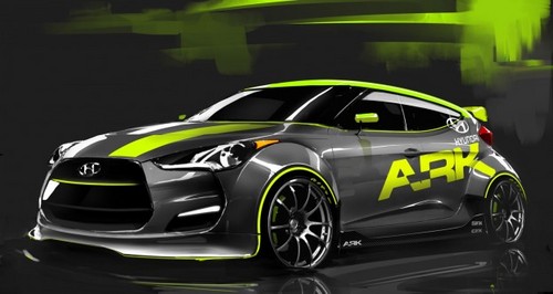 ark veloster SEMA 1 at ARK Performance Hyundai Veloster
