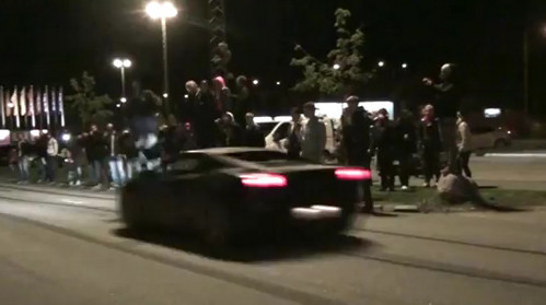 jump over lambo jump over lambo at Man Jumps Over Speeding Lamborghini Video