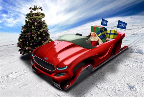 Ford Offers Santa An EcoBoost Sleigh Ford Evos concept sleigh