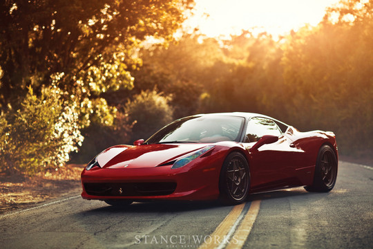 Ferrari 458 Riding on HRE Vintage Wheels Ferrari 458 HRE 1