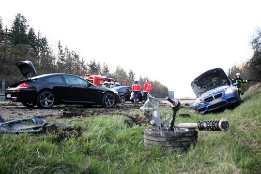 BMW M5 F10 Wrecked 6 at BMW M5 F10 Wrecked After 300km/h Autobahn Crash