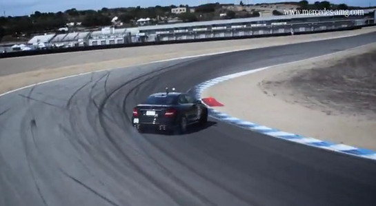 Mercedes C63 AMG Celebratory Drift Around Laguna Seca Mercedes C63 AMG 