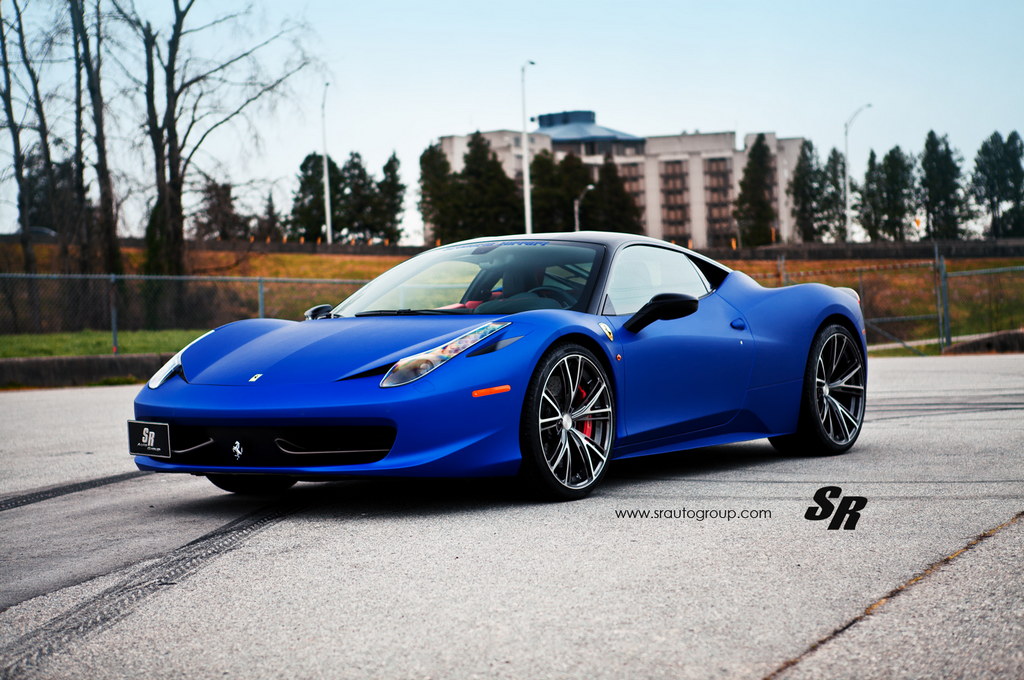 Gallery: Blue Ferrari 458 Italia on PUR Wheels   Motorward