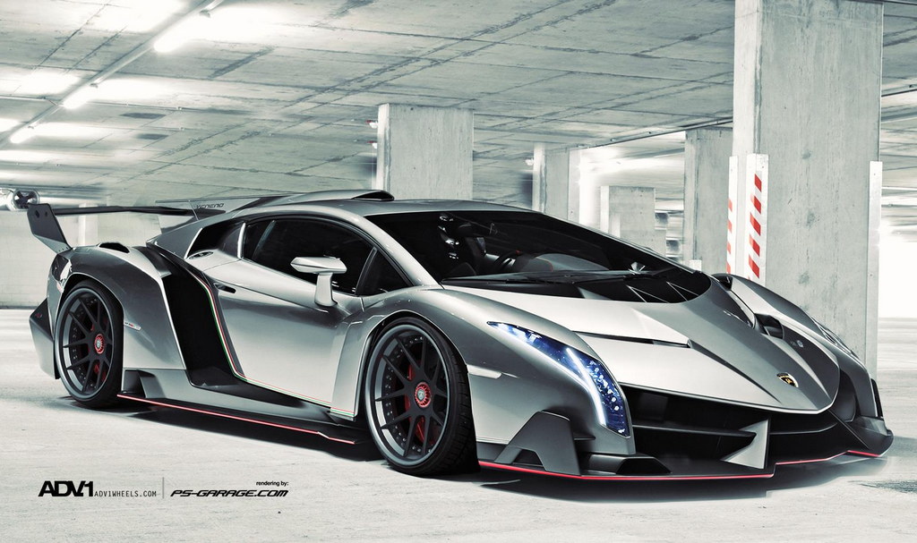 Lamborghini Veneno Rendered with ADV5.0 TS Wheels  Motorward