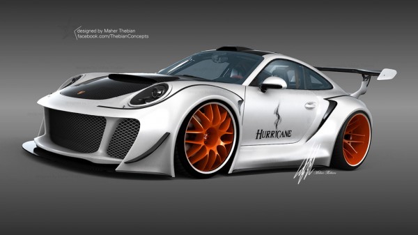 Porsche 911 Hurricane 1 600x337 at Rendering: Porsche 911 Hurricane by Maher Thebian