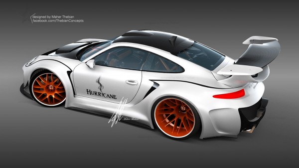 Porsche 911 Hurricane 3 600x337 at Rendering: Porsche 911 Hurricane by Maher Thebian