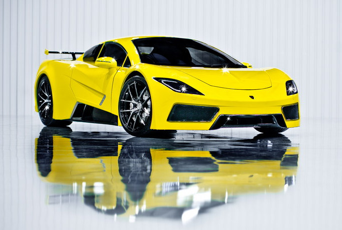 Arash AF8 bright yellow supercar