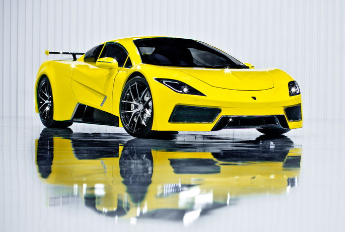 Arash AF8 Arash AF8 bright yellow supercar