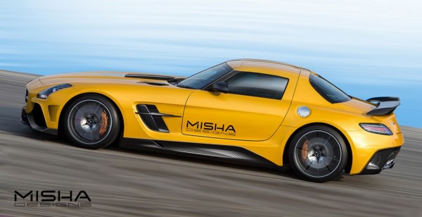 Mercedes SLS body kit Misha Designs 2 600x308 at Misha Designs Mercedes SLS Body Kit Preview