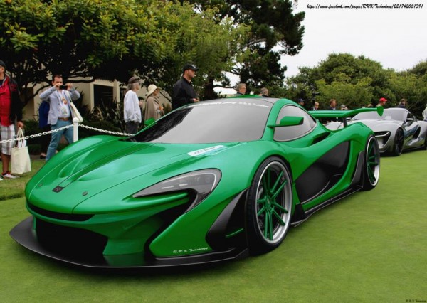 McLaren P1 GTR green 600x426 at McLaren P1 GTR Goes Hulkish in New Rendering 