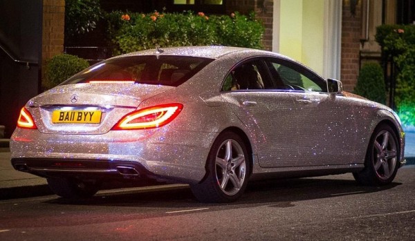 Mercedes CLS Covered in Swarovski Crystals 1 600x349 Mercedes CLS Covered in Swarovski Crystals 1 600x349 at Sparkly: Mercedes CLS Covered in Swarovski Crystals