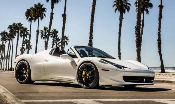 TAG 458 0 600x356 at Gallery: TAG Motorsport Ferrari 458 Spider at the Beach