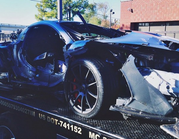 McLaren P1 Crashed 3 600x467 at Day Old McLaren P1 Crashed in Dallas