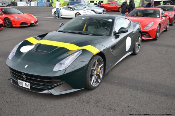 Ferrari F12 4 600x399 at Ferrari F12 Spotted with Historic Racing Livery