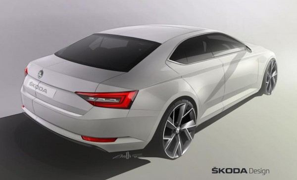 Skoda Superb Preview 600x364 Skoda Superb Preview 600x364 at New Skoda Superb Previewed in Official Rendering