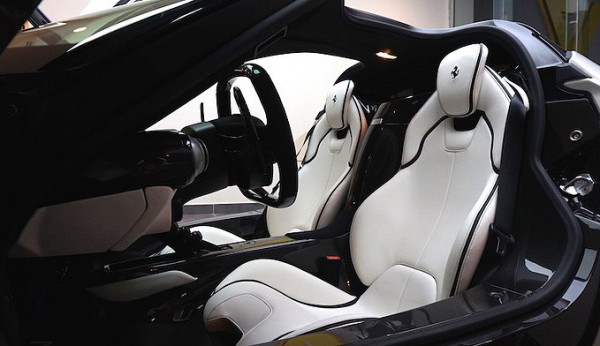 white laferrari 4 600x346 at Matte White LaFerrari Spotted at Saudi Showroom