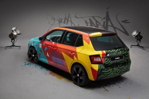 Skoda Fabia Art Car 2 600x400 Skoda Fabia Art Car 2 600x400 at Skoda Fabia Art Car Unveiled