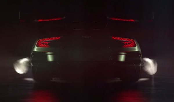 Aston Martin Vulcan Teaser 600x352 at New Aston Martin Vulcan Teaser Shows a Big Wing