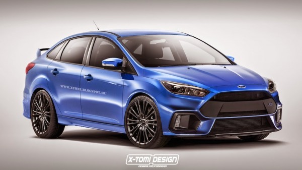 Ford Focus RS Sedan 1 600x337 at Renderings: Ford Focus RS Sedan and Wagon
