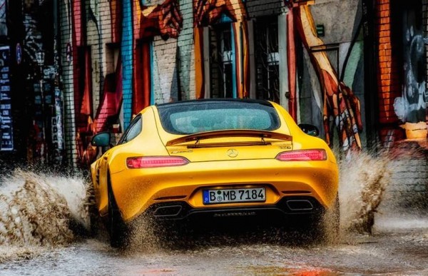 Mercedes AMG GT Splash 0 600x387 Mercedes AMG GT Splash 0 600x387 at Gallery: Mercedes AMG GT Makes a Splash in Berlin