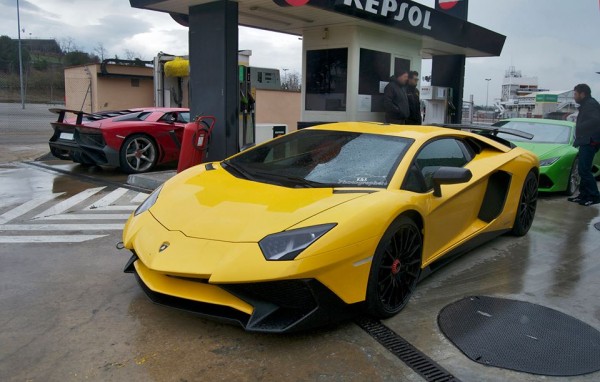 Lamborghini Aventador SV 0 600x382 at 2x Lamborghini Aventador SV Spotted in Barcelona 