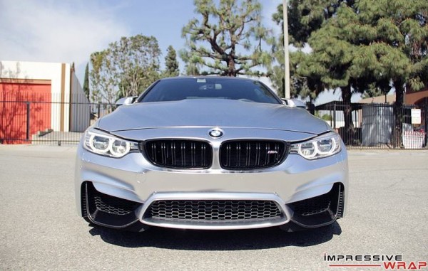 Satin Chrome BMW M4 2 600x381 at How About a Satin Chrome BMW M4?