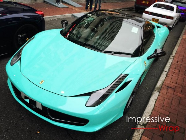 Tiffany Blue Ferrari 458 0 600x450 at This Tiffany Blue Ferrari 458 Is “Mint”
