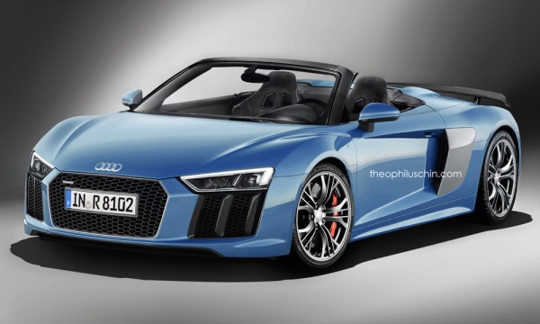 2016 Audi R8 Spyder 1 600x360 at 2016 Audi R8 Spyder Rendered in V10 Plus Guise