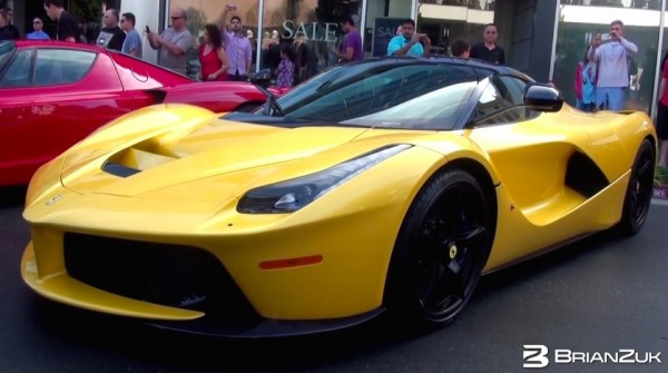 Yellow LaFerrari 600x335 at Spotlight: Yellow LaFerrari with Blue Carbon