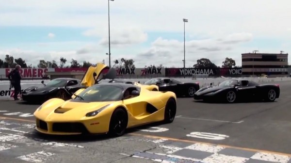 4x LaFerrari 3x Enzo 0 600x336 at Ferrari Extravaganza: 4x LaFerrari and 3x Enzo
