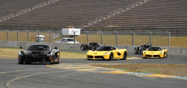 4x LaFerrari 3x Enzo 1 600x282 at Ferrari Extravaganza: 4x LaFerrari and 3x Enzo