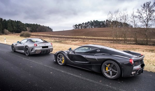 Black LaFerrari Grey 599 GTO 0 600x354 Black LaFerrari Grey 599 GTO 0 600x354 at Gallery: Black LaFerrari Meets Grey 599 GTO