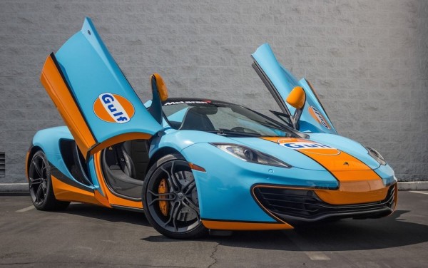 Gulf McLaren 12C Spider 0 600x376 at Gulf Liveried McLaren 12C Spider Spotted for Sale