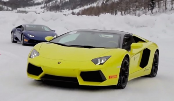 Lamborghini Winter Accademia 600x349 at Lamborghini Winter Accademia Delivers an Absurd Amount of Fun!