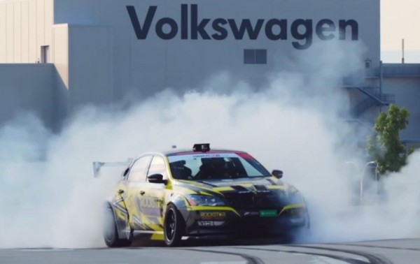 Tanner Foust Passat Drift 600x378 at Tanner Foust Gives His Passat Drift Car a Workout
