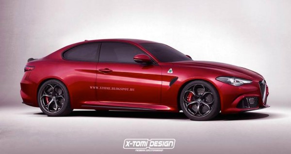 Alfa Romeo Giulia Coupe 600x319 at Renderings: Alfa Romeo Giulia Coupe & Spider