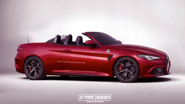 Alfa Romeo Giulia Spider 600x336 at Renderings: Alfa Romeo Giulia Coupe & Spider
