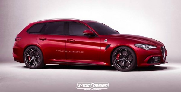 Alfa Romeo Giulia Touring 600x306 at Renderings: Alfa Romeo Giulia Coupe & Spider