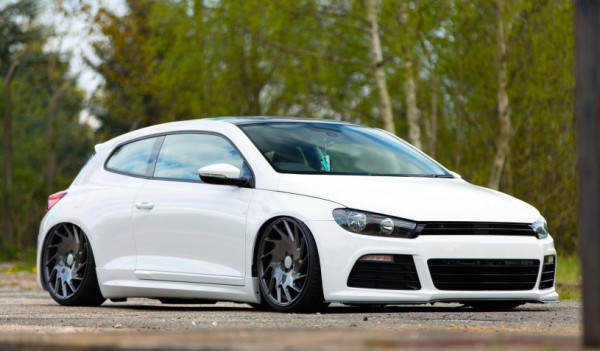 Custom VW Scirocco 0 600x351 at Custom VW Scirocco Slammed on Vossen Wheels