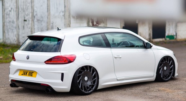 Custom VW Scirocco 00 600x328 at Custom VW Scirocco Slammed on Vossen Wheels